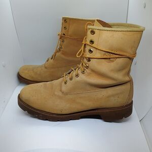 Timberland Men's Ankle Boots Sz 11 M Wheat Nubuck  Slip Resistant Lace Up 9-Eye